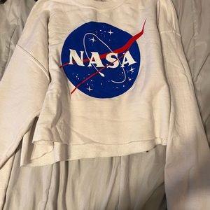 Long crop top sweater